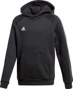 adidas Core 18 Hooded Sporttrui casual - Maat 152 - Unisex - zwart