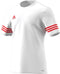 adidas Entrada 14 Sportshirt - Maat 128 - Unisex - wit/rood