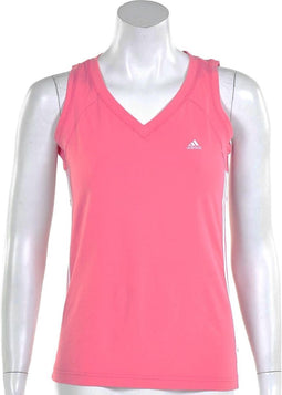 adidas Essentials 3 Stripes Tank - Sporttop - Dames - Maat S - Ultra Roze;Wit