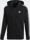 adidas Essentials 3Stripes FZ B Sportshirt Heren - Black/White