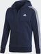 adidas Essentials 3Stripes FZ B Sportshirt Heren - Collegiate Navy/White