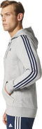 adidas Essentials 3Stripes FZ Ft Sportshirt Heren - Medium Grey Heather/Collegiate Navy