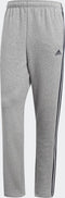 adidas Essentials 3Stripes T Pant Fl Joggingbroek Heren - Medium Grey Heather/Collegiate Navy