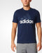 adidas Essentials Linear Tee - Sportshirt - Heren - L - Collegiate Navy