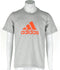 adidas Essentials Logo Tee - Sportshirt - Kinderen - Maat 128 - Licht Grijs;Fel Oranje