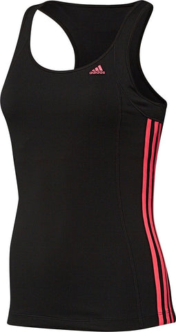 adidas - Essentials Multifunctional 3Stripes Tank - Fitness Top - 44 - Zwart/FluorRoze