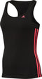 adidas - Essentials Multifunctional 3Stripes Tank - Fitness Top - 44 - Zwart/FluorRoze