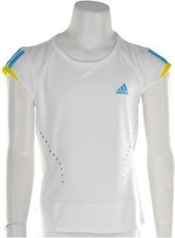 adidas G Comp Capsleeve - Sportshirt - Kinderen - Maat 128 - White;Purecyan