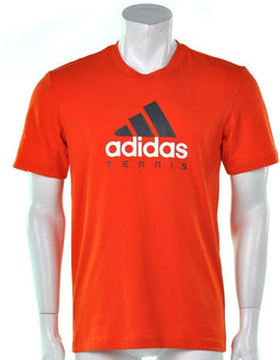adidas Men's Tennis Sequentials Logo Tee - Sportshirt - Heren - Maat S - Oranje