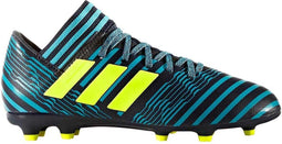 adidas - NEMEZIZ 17.3 FG Junior - Voetbalschoenen - Kinderen - Blauw/Zwart/Geel - maat 37 1/3