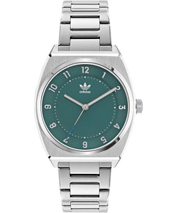 Adidas Originals Code Two AOSY22027 Horloge - Staal - Zilverkleurig - Ø 38 mm