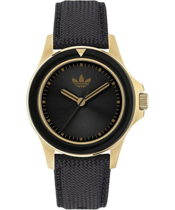 Adidas Originals Expression One AOFH23015 Horloge - Leer - Zwart - Ø 44 mm