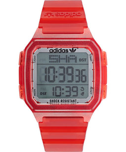 Adidas Originals Originals Street Digital One GMT AOST22051 Horloge - Kunststof - Rood - Ø 43.5 mm