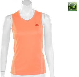 adidas - Snit Sleeveless Tee Women - adidas Dames Hardloopshirt - 38 - FluorZalm/Rood