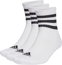 adidas Sportswear 3-Stripes Cushioned Sportswear Korte Sokken 3 Paar - Unisex - Wit- 49-51