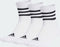 adidas Sportswear 3-Stripes Cushioned Sportswear Korte Sokken 3 Paar - Unisex - Wit- 49-51
