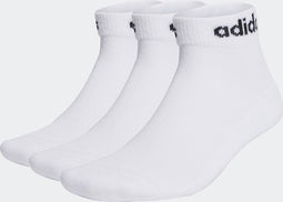 adidas Sportswear Linear Gevoerde Enkelsokken 3 Paar - Unisex - Wit- 37-39