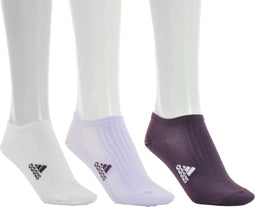 adidas T Lin Rib Liner 3 Pair - Sportsokken - Dames - Maat 43 - 46 - Wit;paars