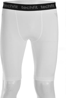 adidas Techfit Preparation Short - Sportshirt - Heren - Maat XXL - Wit;Zwart;Grijs