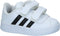 adidas - Vl Court 2.0 Cmf Inf - Lage sneakers - Jongens - Maat 18 - Wit;Witte - Ftwr White/Black