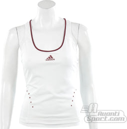 adidas - W Comp Top - adidas Dames Tennis Top - 42 - White/Cherrwood