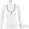 adidas - W Comp Top - adidas Dames Tennis Top - 42 - White/Cherrwood