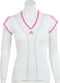 adidas Women's Barricade Capsleeve - Sportshirt - Dames - Maat 40 - Wit;Roze;Grijs