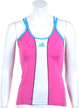 adidas - Women's Barricade Top - Dames Tennis Tops - 38 - IntensRoze/IntensBlauw