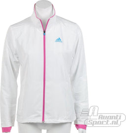 adidas - Women's Barricade Woven Track Jack - Tennis Jacks - 42 - Wit/IntensRoze