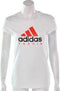 adidas Womens Tennis Sequentials Logo Tee - Tennisshirt - Vrouwen - Maat M - Wit