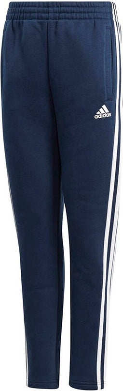 adidas - Young Boys 3 Stripes BR Pant - Fleece Broek - 140 - Blauw