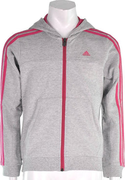 adidas Young Essentials Full Zip Hoody - Sporttrui - Kinderen - Maat 128 - Grijs;Roze