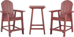 ADIRONDACK - Balkonset - Rood - Kunsthout