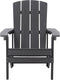 ADIRONDACK - Tuinstoel met voetenbank - Grijs - Kunsthout