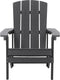 ADIRONDACK - Tuinstoel met voetenbank - Grijs - Kunsthout