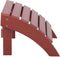 ADIRONDACK - Tuinstoel met voetenbank - Rood - Kunsthout
