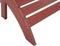 ADIRONDACK - Tuinstoel met voetenbank - Rood - Kunsthout