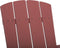 ADIRONDACK - Tuinstoel met voetenbank - Rood - Kunsthout