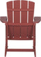 ADIRONDACK - Tuinstoel met voetenbank - Rood - Kunsthout