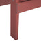 ADIRONDACK - Tuinstoel met voetenbank - Rood - Kunsthout