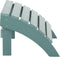 ADIRONDACK - Tuinstoel met voetenbank - Turquoise - Kunsthout