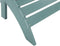 ADIRONDACK - Tuinstoel met voetenbank - Turquoise - Kunsthout