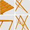 vidaXL - 3-delige - Opvouwbare - Bistroset - - - Mosterdgeel - Staal