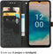 iMoshion Hoesje Geschikt voor Nokia G22 Hoesje Met Pasjeshouder - iMoshion Mandala Bookcase - Zwart