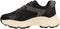 POSH by Poelman AYOKI - Dames sneakers - Chunky zool 4 cm - Zwart met grijs