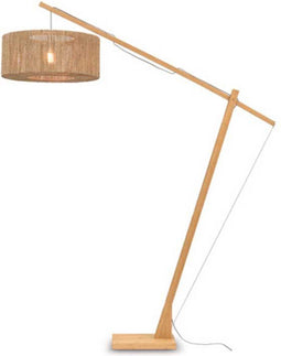 GOOD&MOJO Vloerlamp Iguazu - Bamboe/Jute - 175x60x207cm - Scandinavisch,Bohemian - Staande lampen voor Woonkamer - Slaapkamer