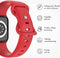 imoshion Siliconen⁺ bandje - Geschikt voor Apple Watch 1, 2, 3, 4, 5, 6, 7, 8, 9, 10, SE, Ultra (2) - 44/45/46/49 mm - Rood - M/L