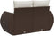 vidaXL - Tuinbank - 2-zits - met - kussens - poly - rattan - bruin