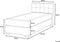 ADMIRAL - Boxspringbed - Grijs - 90 x 200 cm - Polyester
