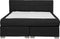 ADMIRAL - Boxspringbed - Zwart - 140 x 200 cm - Polyester